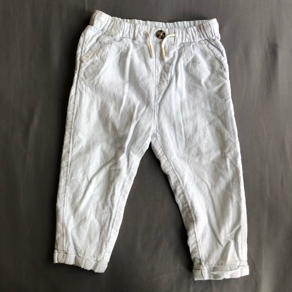 M&S Baby Boy 18-24M Drawstring Linen Pants